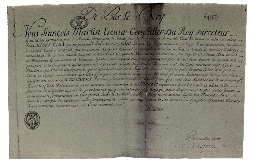 Quedah Merchant French Passes (c. 1690s)