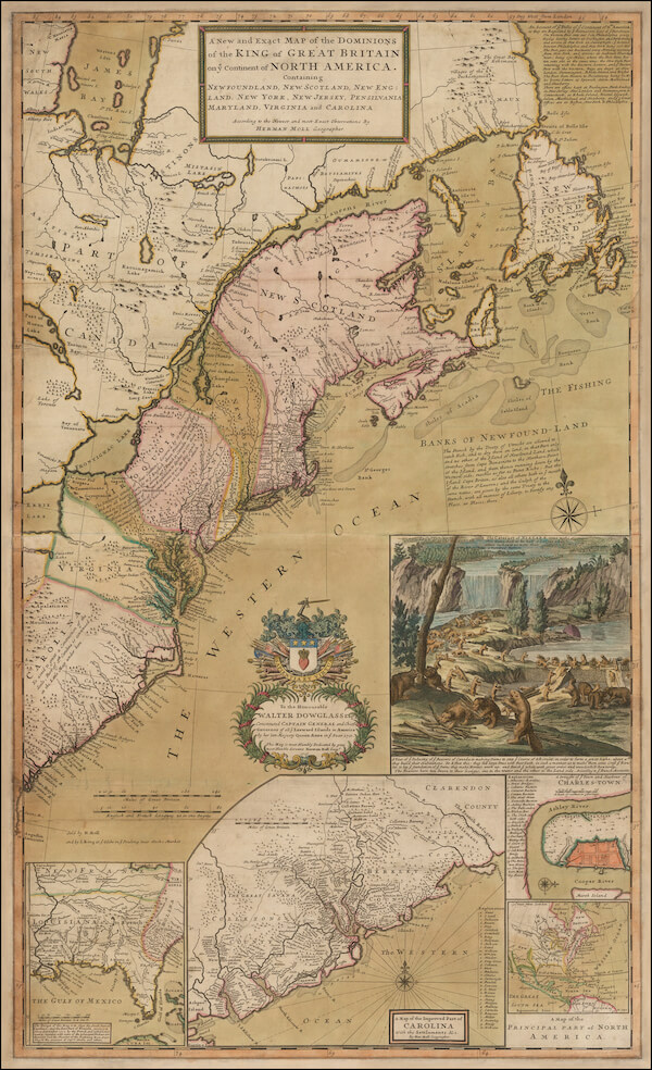 Dominions of Great Britain on North America - Herman Moll (1726)