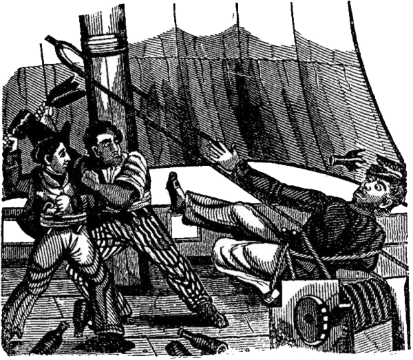 Edward England - Pirates Pelting Captain Skinner With Bottles